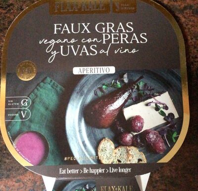 Foto de Faux gras vegano con peras y uvas al vino