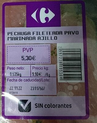 Foto de Pechuga de pavo marinada ajillo