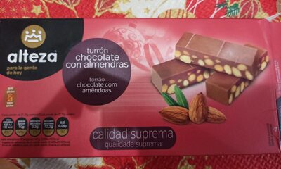 Foto de Turrón chocolate con almendra (alteza)