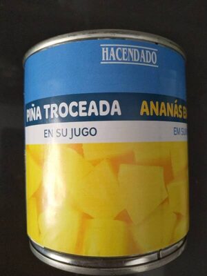 Foto de Piña troceada en su jugo