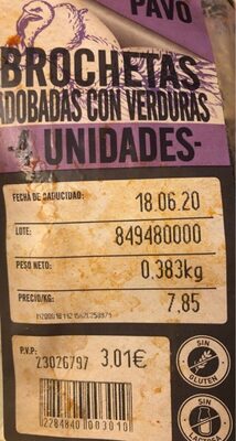 Foto de Brochetas adobadas con verduras