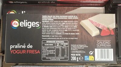 Foto de Turron Praline de yogur fresa