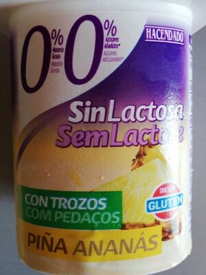 Foto de Yogurt sin lactosa con piña 0%