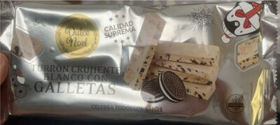 Foto de Turrón crujiente blanco con galletas