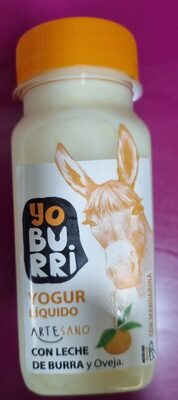 Foto de Yogur líquido con leche de burra y oveja con mandarina
