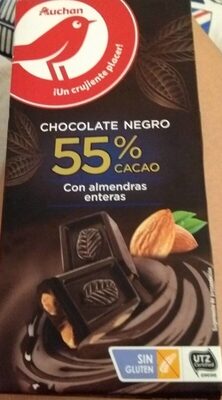 Foto de Chocolate negro con almendras enteras 55% cacao