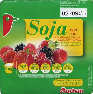 Foto de Postre de soja con frutas del bosque