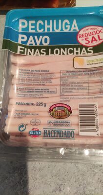 Foto de Pechuga de pavo reducido en sal finas lonchas