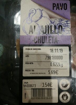 Foto de Pavo al ajillo chuleta