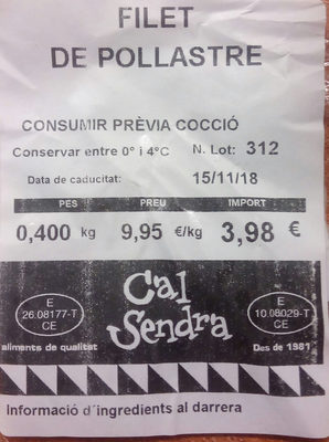 Foto de Filet de pollastre