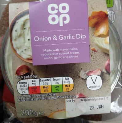 Foto de 06 CREAMY ONION & GARLIC DIP per 14 pack (50g) Ene