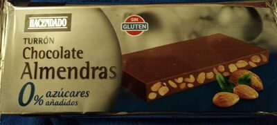 Foto de Turrón de chocolate con almendras 0%