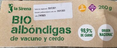 Foto de Bio albóndigas de vacuno y cerdo