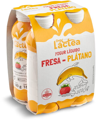 Foto de Yogur líquido fresa y plátano