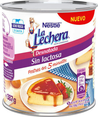 Foto de Leche condensada desnatada sin lactosa