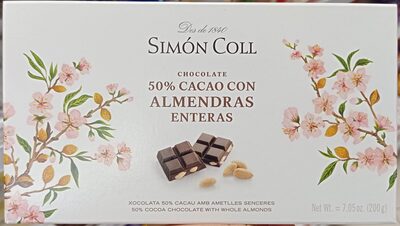 Foto de Chocolate 50% Cacao con almendras enteras