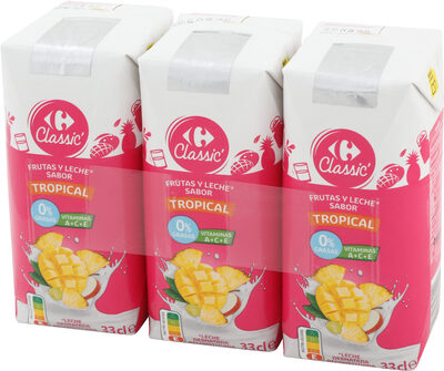 Foto de Bebida de leche y frutas tropical