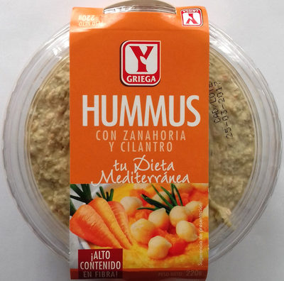 Foto de Hummus con zanahoria y cilantro