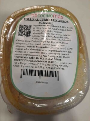 Foto de Pollo al Curry con Arroz + Grande
