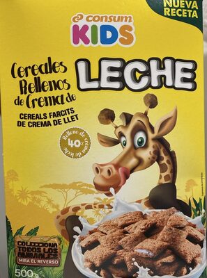 Foto de Cereales Extrusionados de Maíz y Arroz rellenos de Crema de Leche