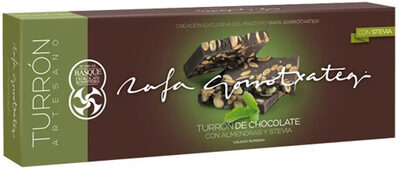 Foto de Turrón de chocolate con almendras y stevia
