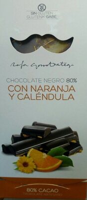 Foto de Chocolate negro 80% con naranja y caléndula