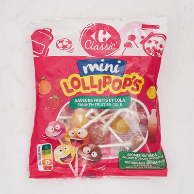 Foto de mini LOLLIPOP'S Saveurs fruits et cola