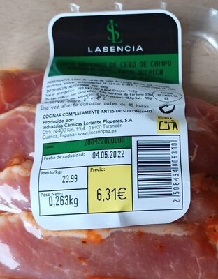 Foto de Lomo adobado de cerdo de campo ibérico raza iberica