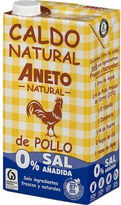 Foto de Caldo de pollo natural 0% sal añadida envase 1 l