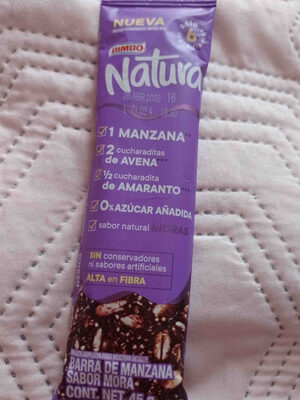 Foto de Barra de manzana sabor mora Natura Bimbo