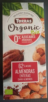 Foto de Organic bio chocolate negro con almendras enteras