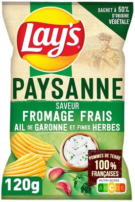 Foto de Lay's Paysanne saveur fromage frais ail de Garonne et fines herbes