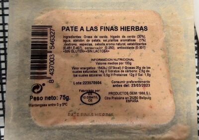 Foto de PATE PARA LAS FINAS HIERBAS