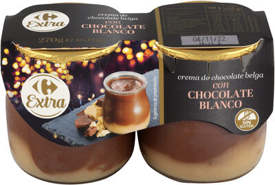 Foto de Crema de chocolate belga con chocolate blancoo