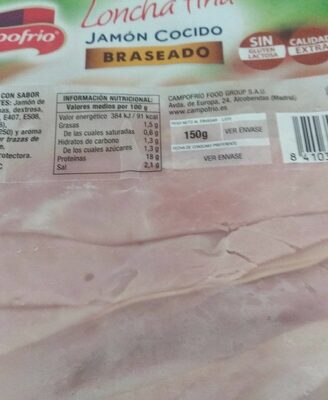 Foto de Jamón cocido braseaso