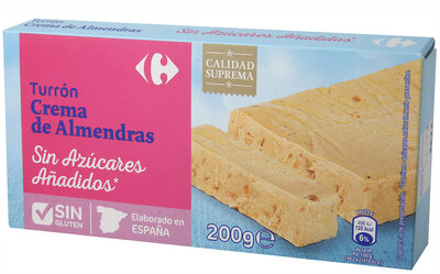 Foto de Turrón crema de almendras sin azúcar