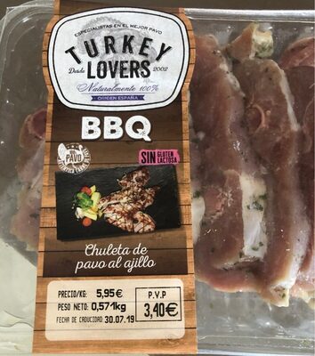 Foto de BBQ chuleta de pavo al ajillo