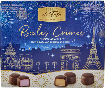 Foto de Boules Crèmes * Chocolat au lait Saveurs orange, framboise & vanille