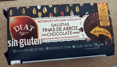 Foto de Galletas finas de arroz con chocolate negro