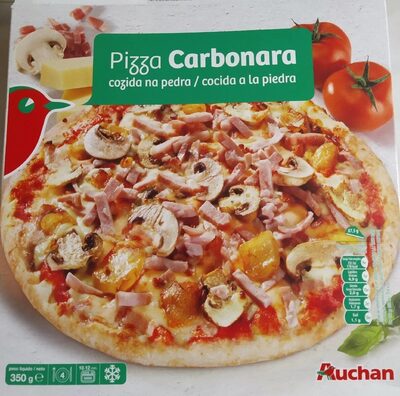 Foto de Pizza Carbonara cozida na pedra