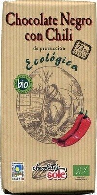 Foto de Tableta de chocolate negro con chili 73% cacao