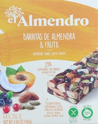 Foto de Barritas de almendra y fruta
