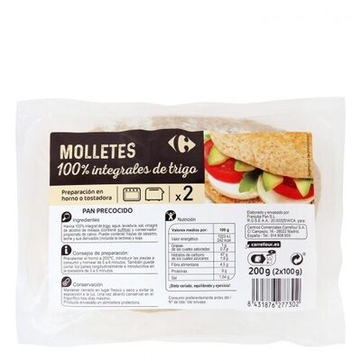 Foto de Molletes 100% integrales