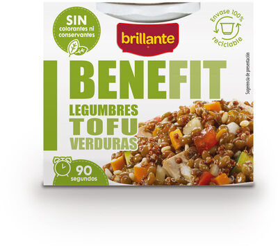 Foto de Brillante Benefit legumbres tofu verduras