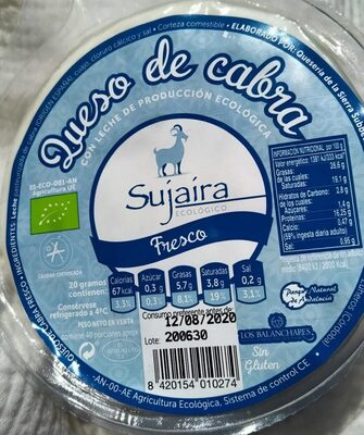 Foto de Queso de cabra ecológico fresco sujaira