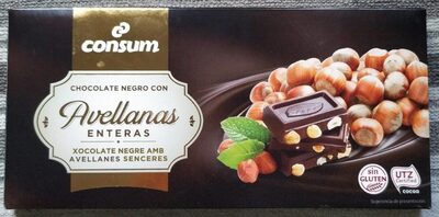 Foto de Negro 55% cacao con avellanas enteras