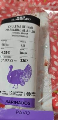 Foto de Chuletas de pavo marinadas al ajillo