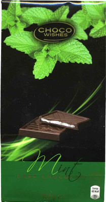 Foto de Mini tabletas de chocolate negro relleno sabor menta