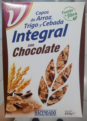 Foto de Copos de arroz, trigo y cebada integral con chocolate