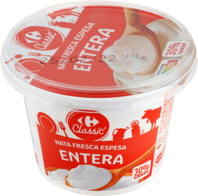 Foto de Nata fresca espesa entera